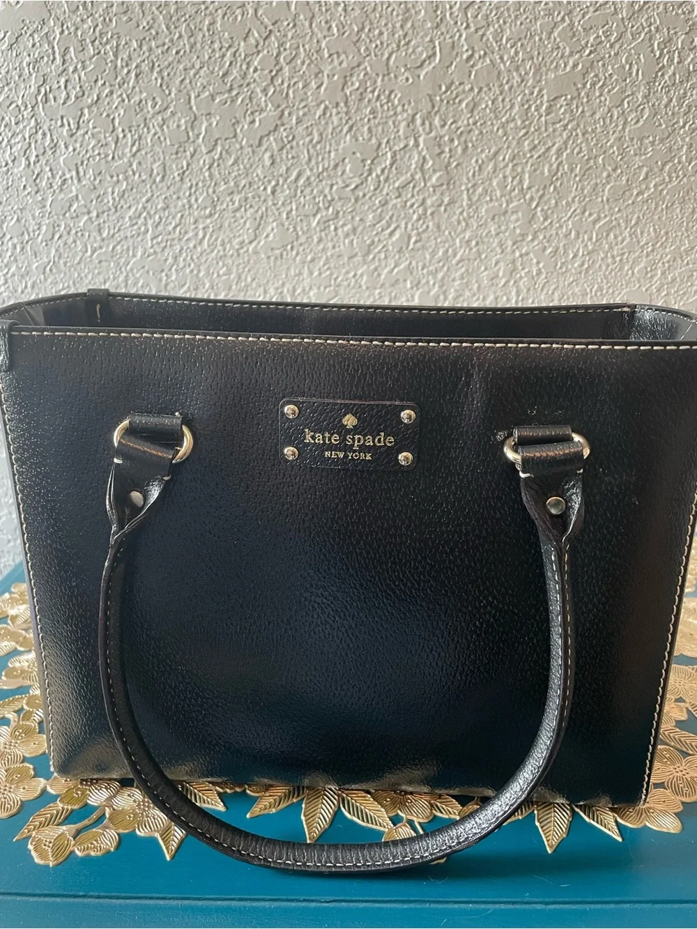 Kate Spade Black Leather Purse with Matching Wallet - Picture 2 of 9